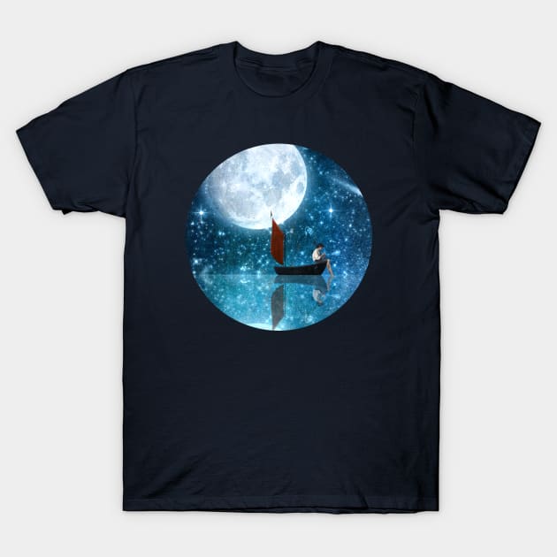 The Moon and Me v2 T-Shirt by DVerissimo